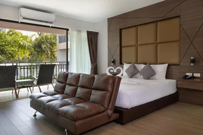 Queen Room with Pool View — The Bell Airport Phuket Hotel